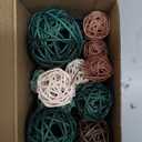Patelai 36 Pcs Wicker Rattan Balls Decorative Balls for Vase Centerpiece Bowls Orbs Filler for Home Decor,4 Sizes(Vivid Color,2.4'',2'',1.6'',1.2'')