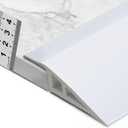 BNELL Carpet & Floor Edging Trim Strip,Self Adhesive-PVC Floor Transition Strip,Threshold Transitions Suitable for Threshold Height Less Than 15mm (6.56FT_White)