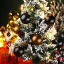 Sumind 6 Pcs Vintage Farmhouse Matte Metal Christmas Ball Ornaments Rustic Ball Ornaments Shatterproof Waterproof Neutral Christmas Tree Balls Textured Antique for Holiday Xmas Decor(Vintage)