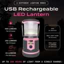 USB Rechargeable Camping Lantern, 400 Lumens LED Lantern, Hanging Tent Lamp, 6000mAh Power Bank, 200 Hour, 6 Modes, for Outdoors & Emergency