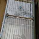 480 lbs Storage Shelves 4 Tier Shelving Units for Storage, Wire Shelving Unit for Closet, Adjustable Shelves for Bathroom Steel Organizer Wire Rack, White 11.8" D x 11.8" W x 47.3" H