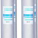 Geekpure 20 Inch Carbon Block Water Filter Reduce Chlorine Taste Odors for Whole House Filtration- 4.5 Inch x 20 Inch -5 Micron-Pack 4