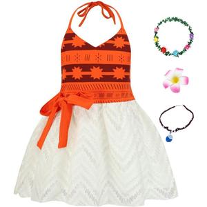 AOVCLKID Girls Princess Costume Little Girls Movie Cosplay Outfits with Accessories(3T,Red)