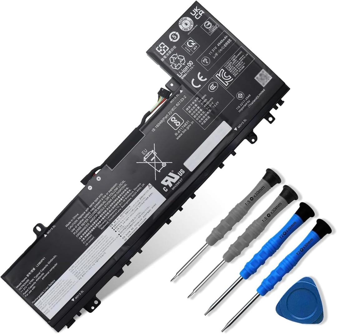 57Wh L23B3PK1 Replacement for Lenovo IdeaPad Slim 5-14AHP9 5-14Q8X9 5-14IMH9 5-14IRU9 5-15IRU9 5-15IRH9 5-15IRH9R 5-16AHP9 5-16IMH9 5-16IRU9 Series L23X3PK1 L23D3PK1 L23M3PK1 11.31V