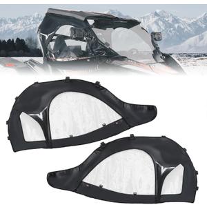 KEMIMOTO Soft Upper Doors YKK Zippers, Compatible with CFMOTO ZForce 950 HO 22-24 / Sport 20-22 (Not 23+ Sport, Trail), Fit with Side Mirrors and Windshields Soft Cab Enclosures 2 Upper Windows