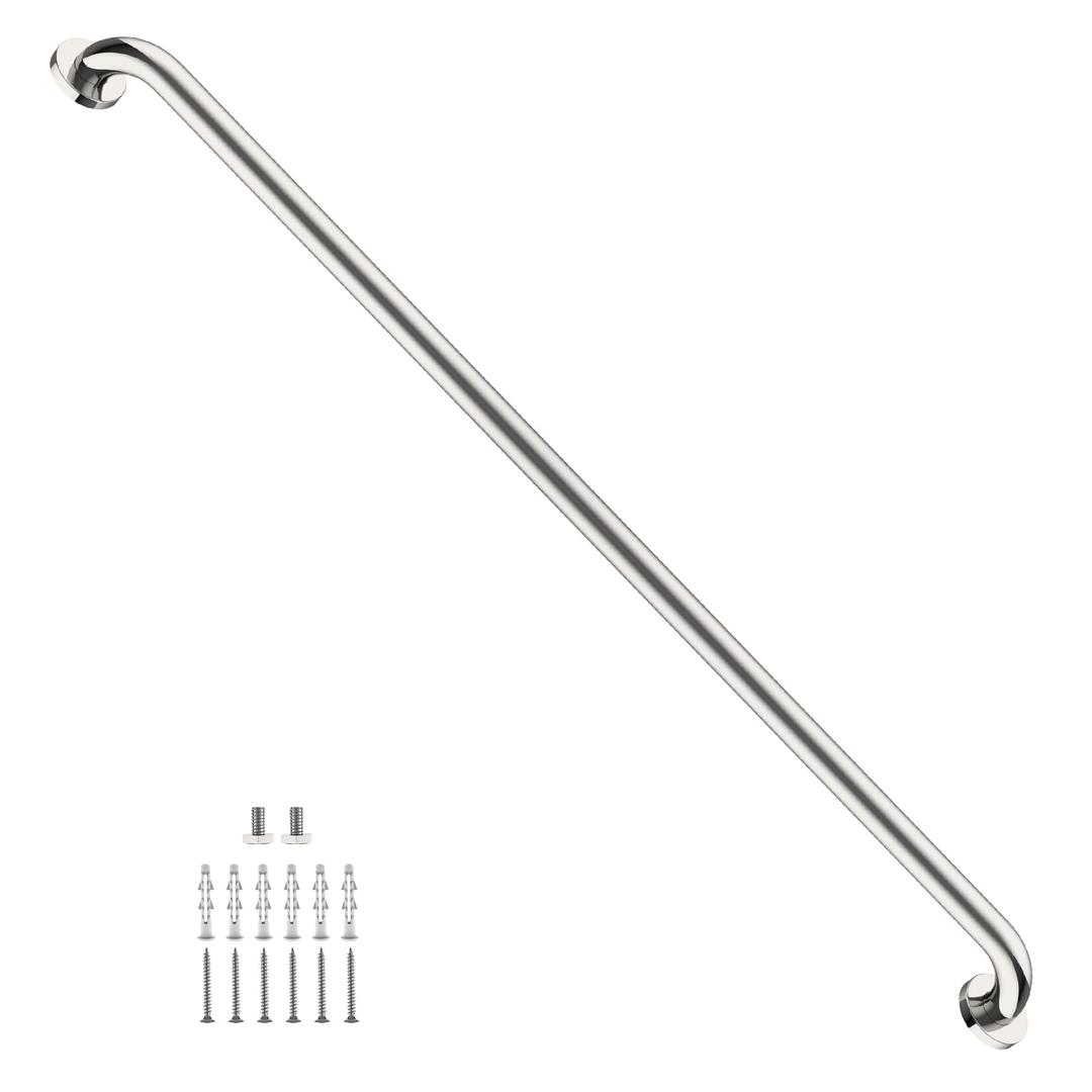 ZUEXT 48 Inch Extra Long Chrome Stainless Steel Shower Grab Bar, 1.25" Dia