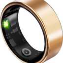 Smart Health Ring for Women Men Fitness Tracker with Heart Rate, Blood Oxygen, Blood Pressure, Sleep Monitoring, Step Counting, IP68 Waterproof for iOS and Android, No APP Fee, Xmas Gifts, Rose Gold12