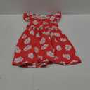 Little Girls Costume Dress with 4inch Hawaiian Red Flower Hair Clip Toddler Red Leaf Dress Halloween Cosplay Outfit (4-5 Years)