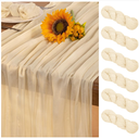 Beige Cheesecloth Table Runner,  120×60"