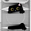 MOSNOVO for iPhone 17 Pro Max Case | Compatible with Magsafe | Military Grade 6.6ft Drop Tested | Camera Control | Clear with Hidden Black Cat Design