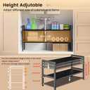 Under Sink Organizer and Storage 16.5"-30.7" Expandable Length, Adjustable Height Max 16.7" Under Sink Shelf 2 Tier with Removable ABS Panels Metal Frame for Bathroom Kitchen Pantry Cabitnet Pot Pan