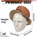 Scary Face Hat Realistic Human Face Costume Hat Brown Latex Halloween Creepy Pouting Crying Cosplay Headgear for Adult