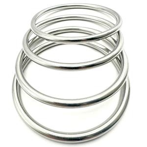 3.1 Inch Seamless Metal O Ring, 4 Pack Stainless Steel Macrame Hoop Rings,Heavy Duty Silver Round Rings for Home Decorations and Hanging Crafts (6mm*80mm ID, 4 Pack)