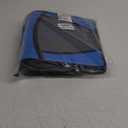 Case-it Mighty Zip Tab Zipper Binder, 3" O-Ring with 5-Color tabbes, Expanding File Folder and Shoulder Strap and Handle, D-146-Denim Blue