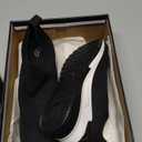 YZ High Heel Black Wedge Sneakers for Women Knit Upper Breathable Shoes (Black, 8.5)