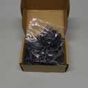 60Pcs Metal Curtain Rings and 60 Pcs Curtain Drapery Pin Hooks,Black Curtain Hooks for Drapes,30mm Internal Diameter for Window, Shower Curtain