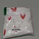 Horaldaily Valentine Tablecloth 60104 Inch Rectangle, Mini Love Hearts White Washable Table Cover for Party Picnic Dinner Decor