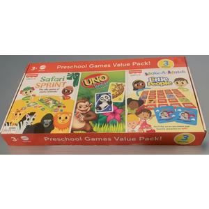 Preschool Games Value Pack 3 Games Safari Sprint, Uno, Make A Match Little People