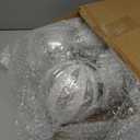 Tigeen 4 Pcs 6'' Large Silver Christmas Ball Ornaments Extra Large Christmas Hanging Ornaments 150mm Glitter Winter Vintage Mercury Balls for Xmas Tree Party Decoration(Classic Style)