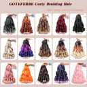 French Curl Crochet Braiding Hair Loose Wavy Crochet Hair for Braids Pre Stretched Synthetic Extensions Chocolate Brown French Curly Braids Lightweight Hair for Women 12 Inch 8 Packs