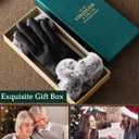 VIKIDEER Elegant Super Warm Fur Lined Gloves Women Leather Gloves Rabbit Fur Lining and Cuffs Touchscreen Driving (Medium, Black)