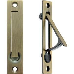 Pocket Door Edge Pull Antique Brass - Hidden Edge Handles Hardware for Easy Access,Stylish Pocket Door Pull,Ideal Pocket Door Hardware Solution (1 Pack, Antique Bronze)