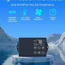 15" Attic Fan with Thermostat & Remote Control, 1800 CFM Gable Vent Exhaust Fan, Auto On/Off Based on Temperature, 2500 Sq Ft Coverage, 70W, 3 Speeds, 18-Hour Timer, Plug-and-Play