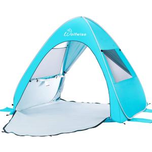 WolfWise UPF 50+ Easy Pop Up Beach Tent Sun Shelter Instant Automatic Portable Sport Umbrella Indoor Playhouse Canopy Cabana