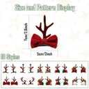 Cute Christmas Hair Clips, Christmas Antler Hair Clip, Moose Antler Deer Headband Hair Clips for Women Small Gifts Xmas Hair Accessories (10 PCS Brown)