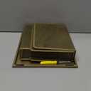 DALTACK 3 Tier Letter Tray Paper Organizer Mesh Metal Desk File Organizer for Home & Office, Golden Yellow