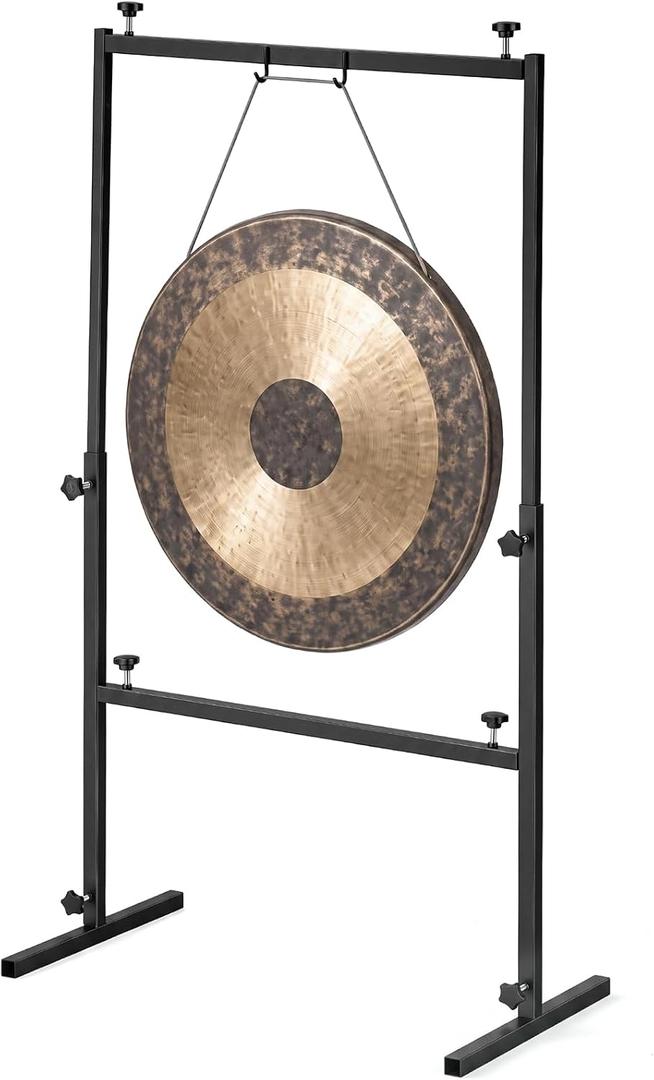 Shimeyao Metal Gong Stand with Adjustable Compact Frame, Fit up to 26" Gong