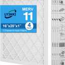 16x20x1 MERV 11 Air Filter, Quality AC/HVAC Furnace Filter1 Reusable ABS Frame + 4 Pack Replaceable Filter MediaBreathe Fresher and Cost-effective