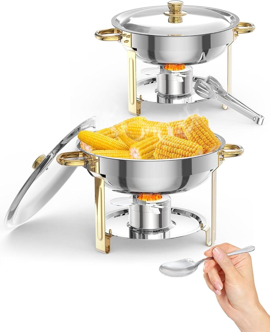 Garvee 2 Pack Chafing Dishes for Buffet, Food Warmers for Parties Buffet