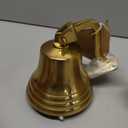 Wall Mountable Hanging Bell 5" Nautical Ship Bell Perfect for Dinner, Church, School, Bar, Reception, Outdoor & Indoor (Brass)