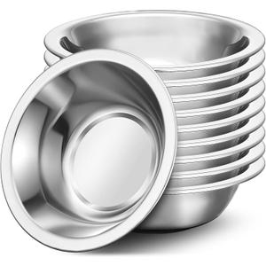 304(18/8) Stainless Steel Mixing Bowls for Kitchen, 7" 21.22 fl.oz Metal Mixing Bowls Set Stackable for Baking Serving Cooking Food Prep Storage Dishwasher Safe Lightweight