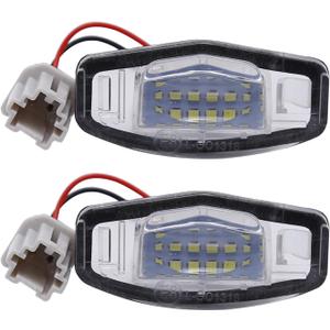 2PCS 6000K 18SMD 12V LED License Plate Light Replacement for Honda Accord Civic Acura TSX TL MDX RL ILX