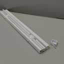 LazBlinds 1" Vinyl Mini Blinds for Doors, Cordless French Door Blinds for Privacy, Light Filtering Privacy Horizontal Shades for Front Door Patio Sidelight Glass Door, 25" W x 70" H, White