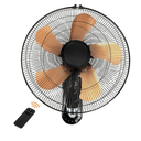 20 Inch Wall Mount Fan with Remote, 3-speed Wall Oscillating Quiet Fan with 5 Blades, Adjustable Tilt and Timing, High Velocity Wall-Mounted Fans for Bedroom, Gym, Office, Warehouse, Garage, Gold