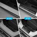 ZZEQYG 4 Pcs Stainless Steel Door Sill Protector Compatible with Jeep Wrangler JK/JKU Unlimited Sport Sahara Rubincon 2007-2017 Accessories Front and Rear Door Car Door Sill Guards (Carbon Fiber)