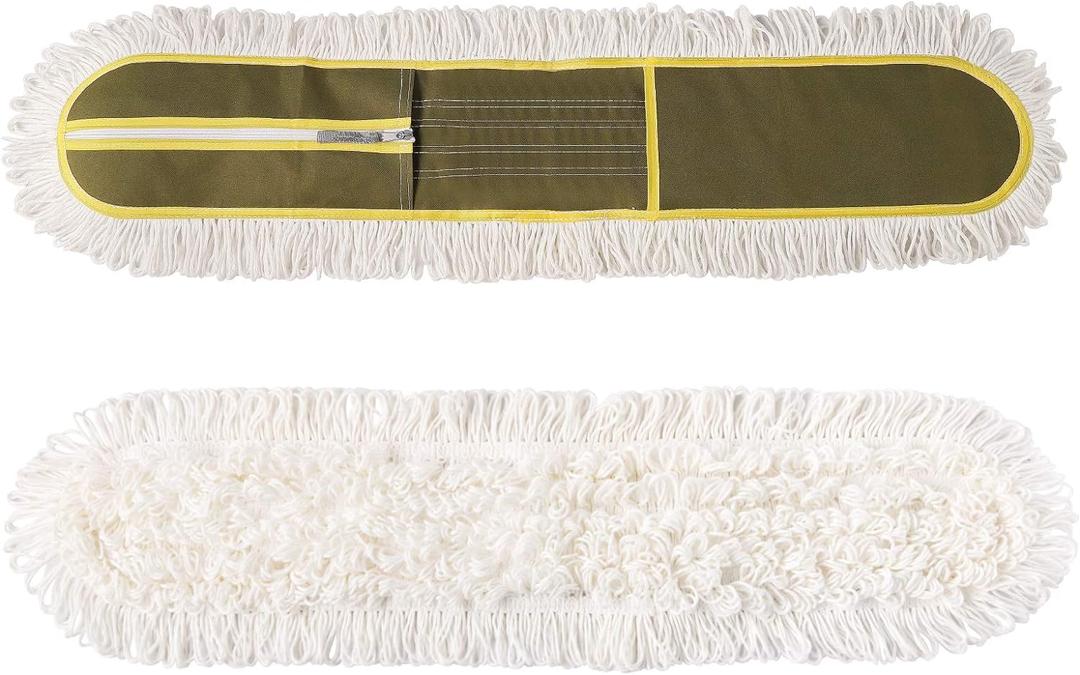 36" Microfiber Mop Pads 2 Pieces Just Fit CLEANHOME Industrial Dust Mop: B08R3F1ZZM,Green