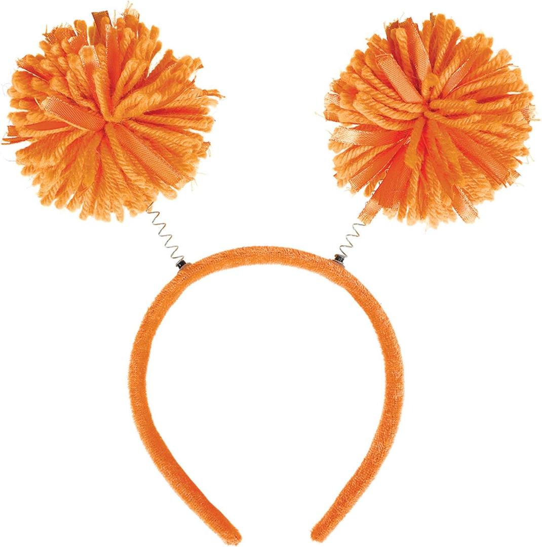 Amscan Pom Pom Headbopper, Party Accessory, Orange
