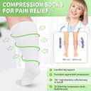 Plus Size Compression Socks Wide Calf Women Men,5 Pairs 20-30mmHg Extra Width Calf Viscose Knee High Compression Socks for Circulation Support (XL, Black/White/Purple/Green/Pink)