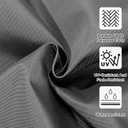 Lounsweer 3 Pcs Outdoor Cushion Covers Patio Cushion Replacement Covers 2 Covers 18 x 18 x 2 and 1 Cover 42 x 18 x 3 for Patio Furniture Outdoor Washable Water Resistant for Couch Sofa (Dark Gray)