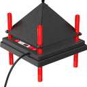 Chick Brooder Heating Plate with Anti Stand Cone, Adjustable Height Brooder Heater for Chicks, Downward Heat Distribution for Outdoor Barns & Coops (10" x 10" with Temp. Adjustments & Black)