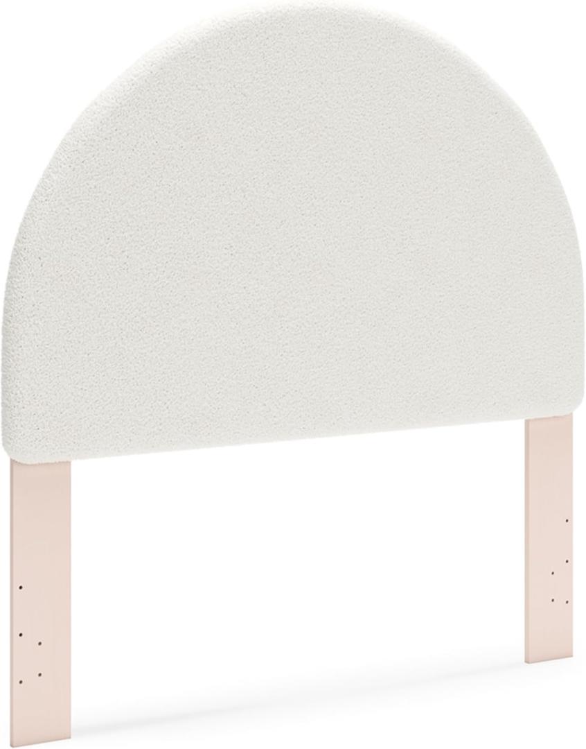 Signature Design by Ashley Wistenpine Urban Upholstered Panel Headboard, Full, White & Pink