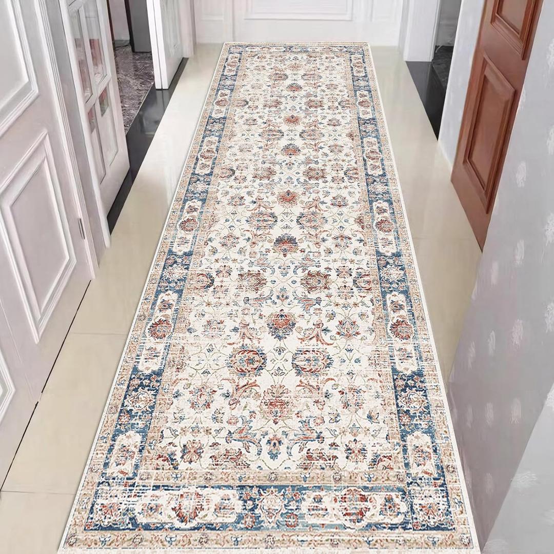 2x6 ft (Boho Colorful) Hallway Runner Rug Washable Vintage Non Slip Carpet Runners for Hallways Entryway Kitchen Laundry Room Bathroom (Beige Style) 2x6 ft (Boho Colorful) Hallway Runner Rug Washable Vintage Non Slip Carpet Runners for Hallways Entryway Kitchen Laundry Room Bathroom (Beige Style)