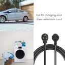 10FT 3 Prong Dryer Extension Cord, 30 Amp NEMA 10-30P to 10-30R EV Extension Cord for Dryer Power Extension and Level 2 EV Charging, 125V/250V 10 AWG STW ETL Listed (Black)