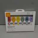 NumNum Baby Spoons Set, Baby Essentials Pre-Spoon GOOtensils for 6+ Months, First Stage Self-Feeding Spoons for Baby Led Weaning (BLW), Silicone Toddler Utensils, BPA-Free, 6 Pack Rainbow