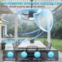20" Outdoor Caged Ceiling Fan with Light & Remote, Black | Plug-in Hanging Gazebo Fan with Remote & Extra Long Cord, Caged Low Profile Ceiling Fan for Patio, Pergola, Porch, Deck