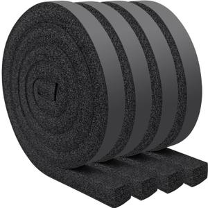 Yotache Open Cell Foam Air Conditioner Insulation Seal Strip 4 Pcs 1"x1", No Glue Thick Foam Weather Seal Strip with High Resilience, Total 26 Feet Long